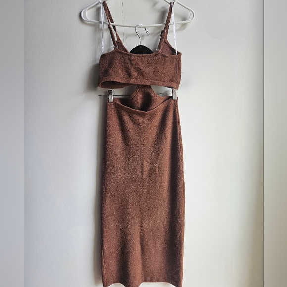 Lulus Brown Cutout Midi Sweater Dress in Women's M - Picture 14 of 16